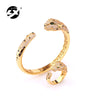Fashionable Leopard Style Hand Jewelry Set With Glue Microinlaid Made Of Environmental Protection Copper And Electroplated