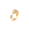 Fashionable Leopard Style Hand Jewelry Set With Glue Microinlaid Made Of Environmental Protection Copper And Electroplated