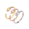 Fashionable Leopard Style Hand Jewelry Set With Glue Microinlaid Made Of Environmental Protection Copper And Electroplated