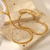 Fashionable Light Luxury High End Stainless Steel Jewelry Set With Snake Bone Chain Necklace And Bracelet Electroplated With Pvd Furnace Real Gold