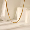 Fashionable Light Luxury High End Stainless Steel Jewelry Set With Snake Bone Chain Necklace And Bracelet Electroplated With Pvd Furnace Real Gold