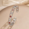 Fashionable Lucky Four Leaf Clover Kaleidoscope Bracelet Copper And Titanium Steel Geometric Style Set With Zircon And Diamonds Electroplated In Vacuum Furnace