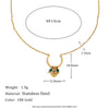 Fashionable Medieval Temperament Jewelry Stainless Steel And Titanium Steel Electroplated Geometric Ring And Pendant Necklace For Women