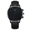 Fashionable Men's Alloy Leather Belt Quartz Watch With Round Dial