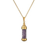 Fashionable Openable Perfume Bottle Pendant Necklace Stainless Steel Organic Glass Geometric Street Style Electroplating
