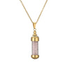 Fashionable Openable Perfume Bottle Pendant Necklace Stainless Steel Organic Glass Geometric Street Style Electroplating