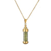 Fashionable Openable Perfume Bottle Pendant Necklace Stainless Steel Organic Glass Geometric Street Style Electroplating
