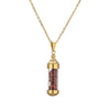Fashionable Openable Perfume Bottle Pendant Necklace Stainless Steel Organic Glass Geometric Street Style Electroplating