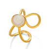 Fashionable Oval Oil Dripping Stainless Steel Ring For Women With Hiphop Line Cross 18K Gold Plated Electroplated