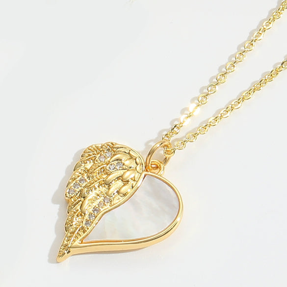 Fashionable Pendant Necklace For Ladies Copper Mixed Gemstone Setting Geometric Style Electroplating O Word Chain