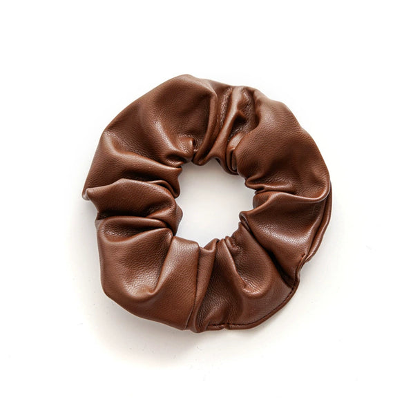 Fashionable Pu Leather Hair Rope Simple Versatile Hair Ring Elegant Girl's Large Intestine Ring Head Rope Seiko Crafted Hair Accessories