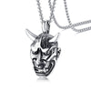 Fashionable Retro Men's Titanium Steel Thor Hammer Pendant Necklace With Baking Paint And Cartoon Characters Pattern