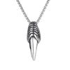 Fashionable Retro Men's Titanium Steel Thor Hammer Pendant Necklace With Baking Paint And Cartoon Characters Pattern
