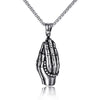 Fashionable Retro Men's Titanium Steel Thor Hammer Pendant Necklace With Baking Paint And Cartoon Characters Pattern