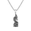 Fashionable Retro Men's Titanium Steel Thor Hammer Pendant Necklace With Baking Paint And Cartoon Characters Pattern