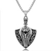 Fashionable Retro Men's Titanium Steel Thor Hammer Pendant Necklace With Baking Paint And Cartoon Characters Pattern