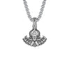 Fashionable Retro Men's Titanium Steel Thor Hammer Pendant Necklace With Baking Paint And Cartoon Characters Pattern