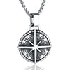 Fashionable Retro Men's Titanium Steel Thor Hammer Pendant Necklace With Baking Paint And Cartoon Characters Pattern