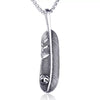 Fashionable Retro Men's Titanium Steel Thor Hammer Pendant Necklace With Baking Paint And Cartoon Characters Pattern
