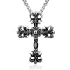 Fashionable Retro Men's Titanium Steel Thor Hammer Pendant Necklace With Baking Paint And Cartoon Characters Pattern