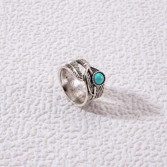 Fashionable Retro Oval Cross Geometric Alloy Ring With Electroplating