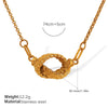 Fashionable Retro Versatile 316L Stainless Steel 18K Gold Plated Sweater Chain Necklace