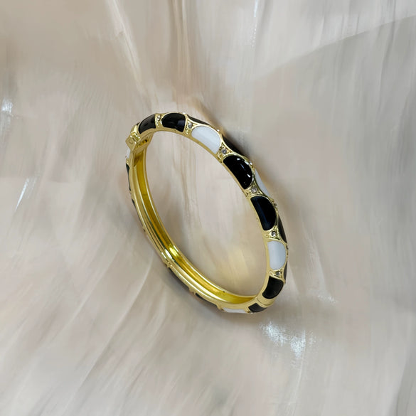 Fashionable Round Diamond Bracelet With Multicolor Drop Stone Setting And Plated Open Cuff Design For Everyday Wear