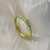 Fashionable Round Diamond Bracelet With Multicolor Drop Stone Setting And Plated Open Cuff Design For Everyday Wear