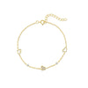 Fashionable S925 Sterling Silver Hollow Love Shaped Geometric Pattern Electroplated Women's Bracelet