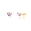 Fashionable Simple S925 Silver Geometric Horse Eye Diamond Embedded Electroplated Women's Mini Ear Studs Earrings