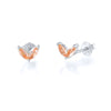 Fashionable Simple S925 Silver Geometric Horse Eye Diamond Embedded Electroplated Women's Mini Ear Studs Earrings