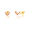 Fashionable Simple S925 Silver Geometric Horse Eye Diamond Embedded Electroplated Women's Mini Ear Studs Earrings