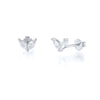 Fashionable Simple S925 Silver Geometric Horse Eye Diamond Embedded Electroplated Women's Mini Ear Studs Earrings