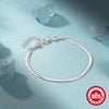 Fashionable Simple Stacking Style 925 Silver Double Layer Snake Bone Chain Bracelet For Women With Geometric Pattern And Electroplating