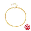 Fashionable Simple Stacking Style 925 Silver Double Layer Snake Bone Chain Bracelet For Women With Geometric Pattern And Electroplating