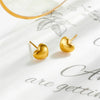 Fashionable Simple Versatile Stainless Steel Titanium Steel Heart Shape Electroplating Earrings Accessories For Women
