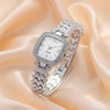 Fashionable Square Metal Women's Watch With Copper Clasp And Printed Logo