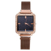 Fashionable Square Metal Women's Watch With Ironabsorbing Magnetic Buckle And Mineral Strengthened Glass Mirror