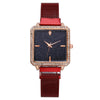 Fashionable Square Metal Women's Watch With Ironabsorbing Magnetic Buckle And Mineral Strengthened Glass Mirror
