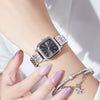 Fashionable Square Steel Band Women's Quartz Watch With Simple Cute Design And Alloy Case And Strap