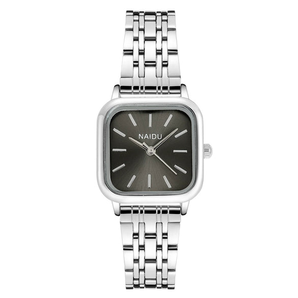 Fashionable Square Steel Band Women's Quartz Watch With Simple Cute Design And Alloy Case And Strap