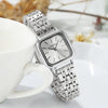 Fashionable Square Steel Band Women's Quartz Watch With Simple Cute Design And Alloy Case And Strap