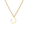 Fashionable Stainless Steel Gold Plated Arabic Letter Geometric Minimalist Pendant Clavicle Chain Necklace