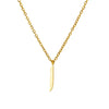Fashionable Stainless Steel Gold Plated Arabic Letter Geometric Minimalist Pendant Clavicle Chain Necklace