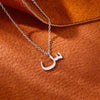 Fashionable Stainless Steel Gold Plated Arabic Letter Geometric Minimalist Pendant Clavicle Chain Necklace
