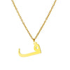 Fashionable Stainless Steel Gold Plated Arabic Letter Geometric Minimalist Pendant Clavicle Chain Necklace