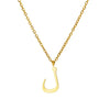 Fashionable Stainless Steel Gold Plated Arabic Letter Geometric Minimalist Pendant Clavicle Chain Necklace