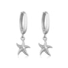 Fashionable Starfish Earrings Copper Electroplated For Women With Original Design Sense