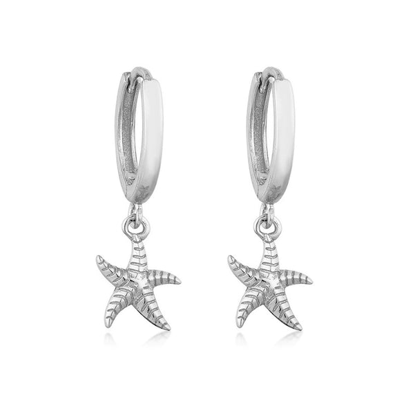 Fashionable Starfish Earrings Copper Electroplated For Women With Original Design Sense