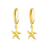Fashionable Starfish Earrings Copper Electroplated For Women With Original Design Sense